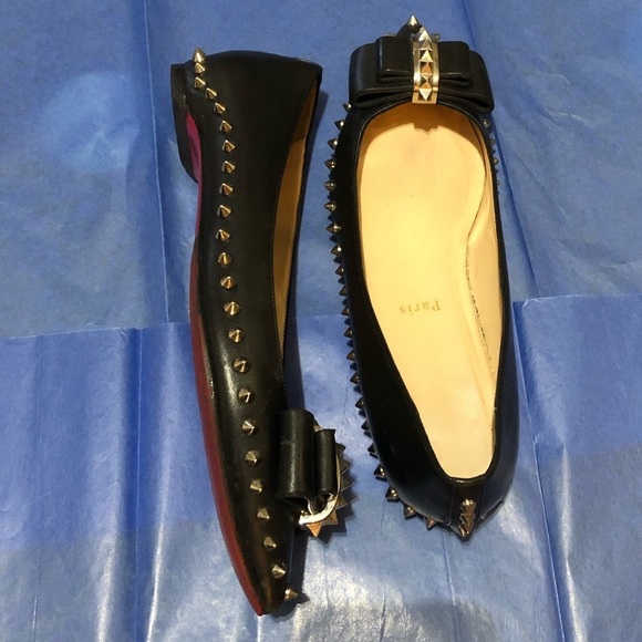 Christian Louboutin Spikeds Flats womens 38 1/2 - Picture 8 of 9